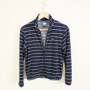 Vintage Nike Velour Womens Navy Striped Sweater